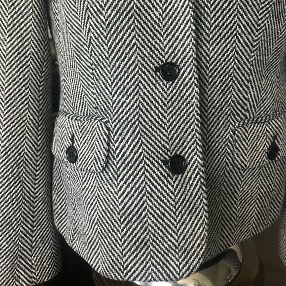 Anne Klein black & white houndstooth blazer size 8 - Picture 2 of 6
